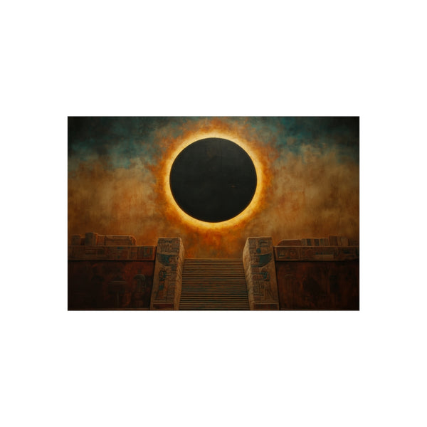 Ancient Mural Glows Under Eclipse