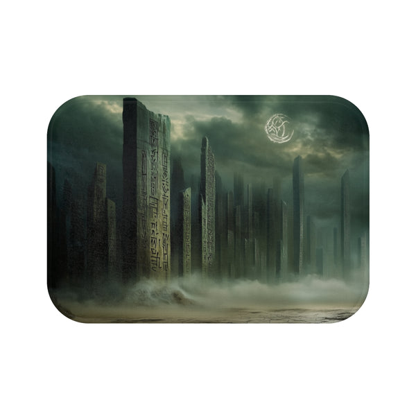 Ancient Rune City Bath Mat