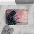 Samurai Warrior Under Falling Cherry Blossoms — 61×43 Memory Foam Bath Mat — Modern Bathroom Floor Lifestyle View