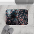 Samurai Warrior Under Falling Cherry Blossoms — 61×43 Memory Foam Bath Mat — Modern Bathroom Floor Lifestyle View