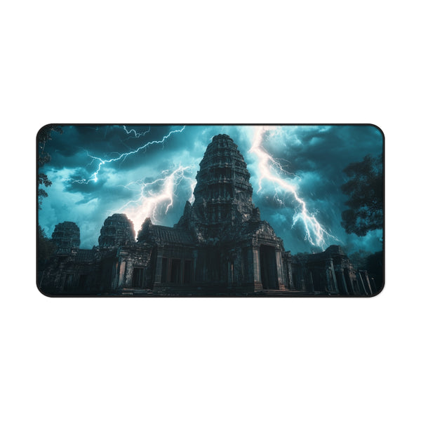 "Ancient Temple Digital Storm Desk Mat"