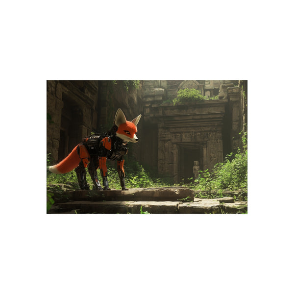 Ancient Temple Ruins Robot Fox