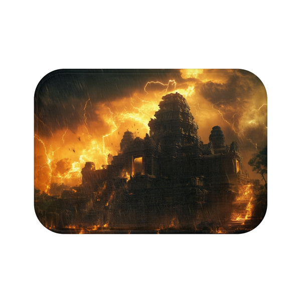 Ancient Temple Storm Bath Mat