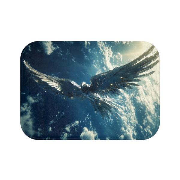 "Angel Shaped Bath Mat Satellite"