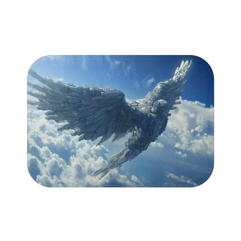 Angel-Shaped Satellite Bath Mat Design