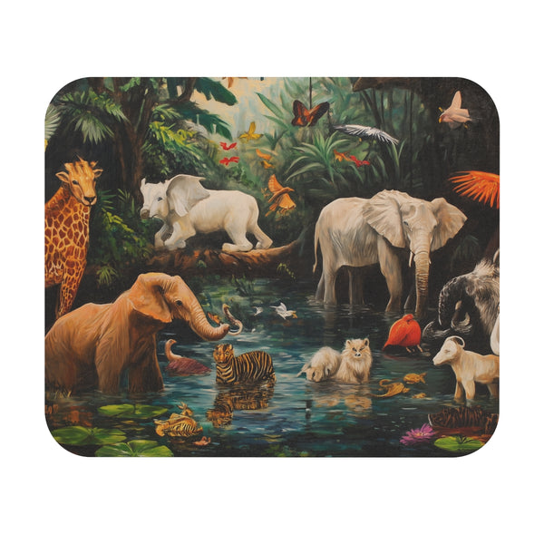 Animal Harmony Mouse Pad Diverse Wildlife Haven