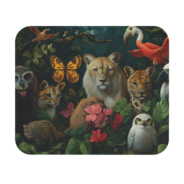 Animal Harmony Mouse Pad Diverse Wildlife Scene