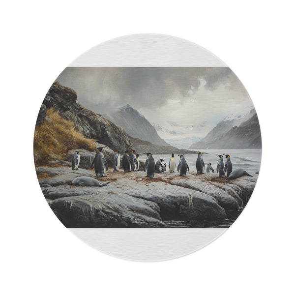 "Antarctic Wildlife Round Rug"