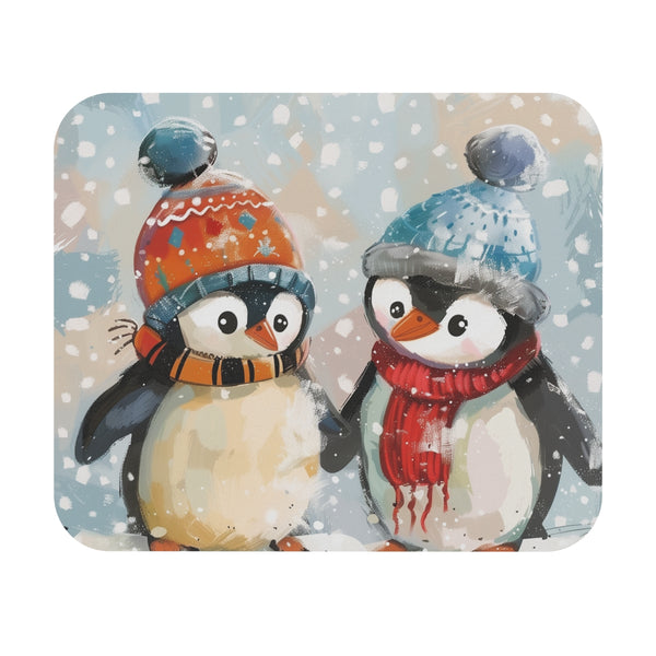 Arctic Chic Penguin Mouse Pad