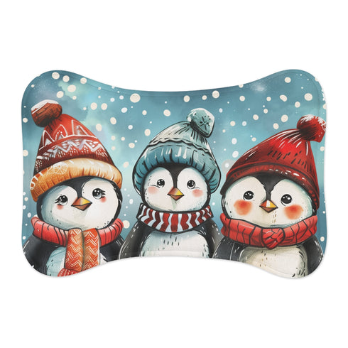 "Arctic Chic Penguin Pet Mat"