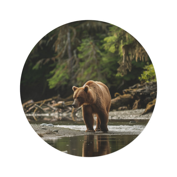 "Arctic Circle Round Rug: Discover Alaska's Bold Beauty"