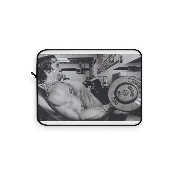 "Arnold's Bodybuilding Laptop Sleeve"