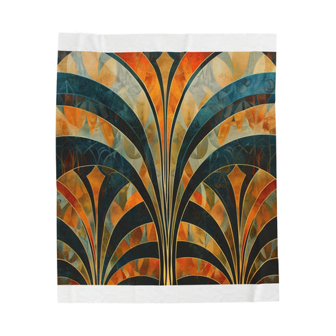 "Art Deco Paradise Plush Blanket"