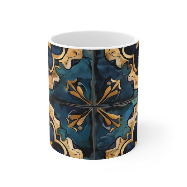 "Artisan Tiles Coffee Mug: Handcrafted Elegance"