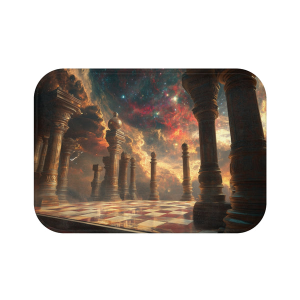 Astral Chessboard Design Bath Mat
