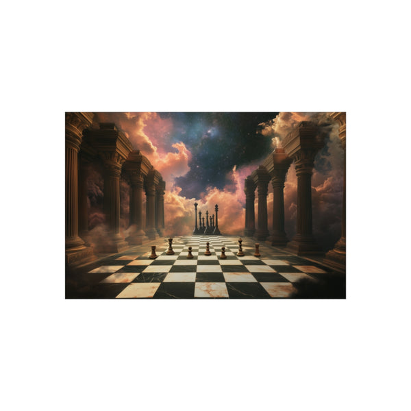 Astral Chessboard Temple Poster Art