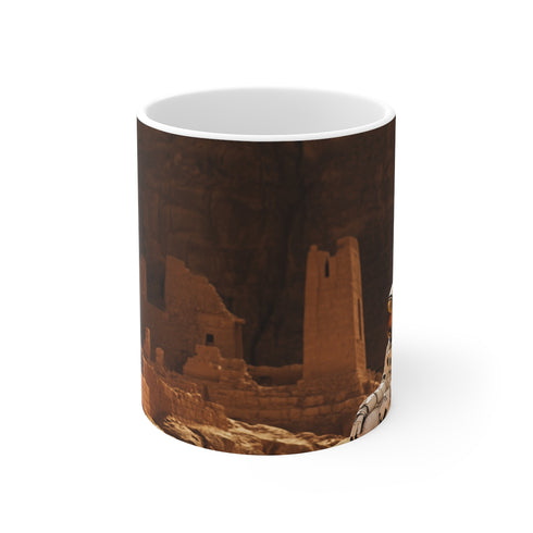Astronaut Mars Ruins Exploration Mug