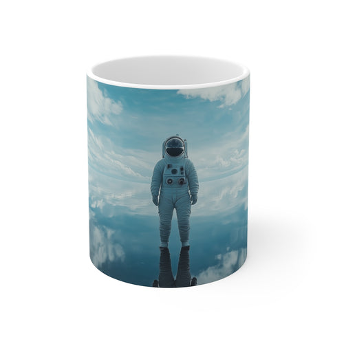 Astronaut Mug Ocean Mirror Design