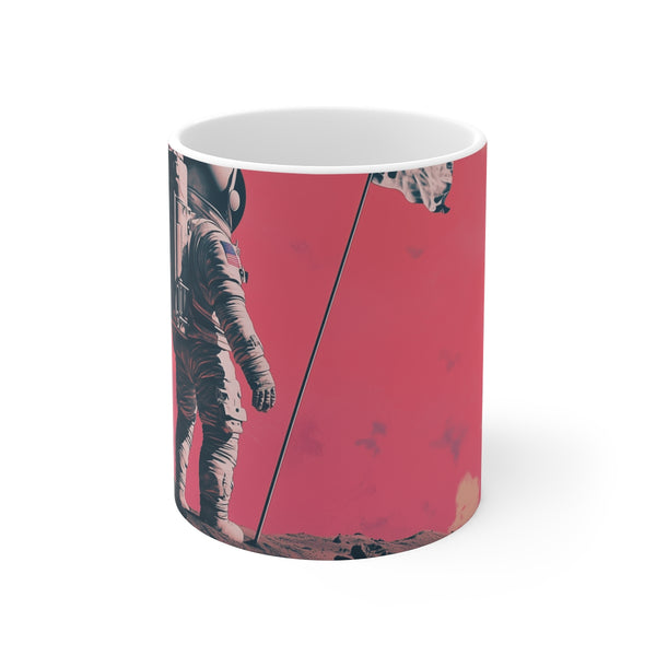Astronaut Mugs: Galactic Flag Explorer