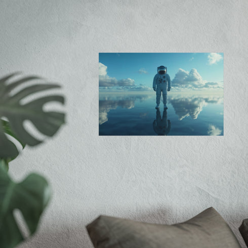 Astronaut Reflecting on Mirror Ocean