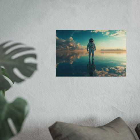 Astronaut Reflections on Mirror Ocean