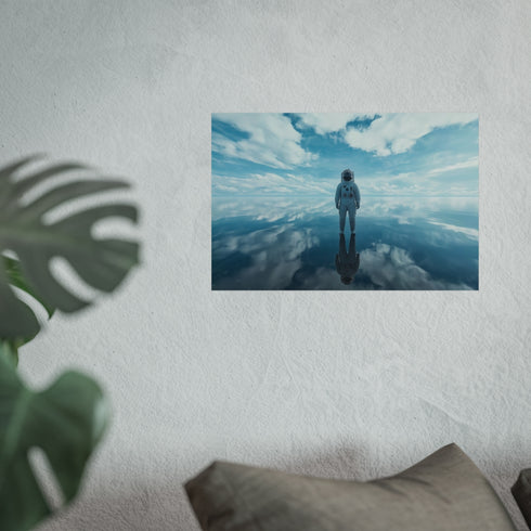 Astronaut Reflects on Mirror Ocean