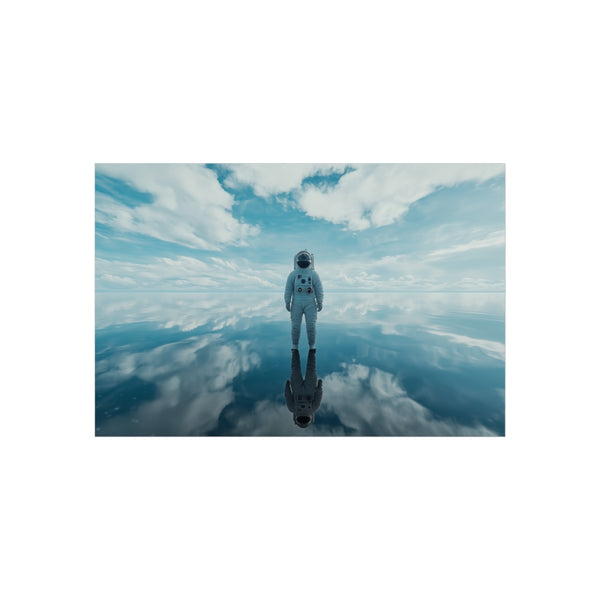 Astronaut Reflects on Mirror Ocean