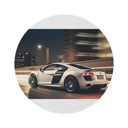 "Audi R8 High-Speed Round Rug"
