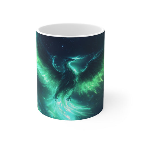 Aurora Borealis Phoenix Coffee Mug