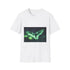 Aurora Borealis Shaped Like Bird Graphic Unisex Softstyle T-Shirt - Front View