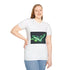Aurora Borealis Shaped Like Bird Graphic Unisex Softstyle T-Shirt - Model View