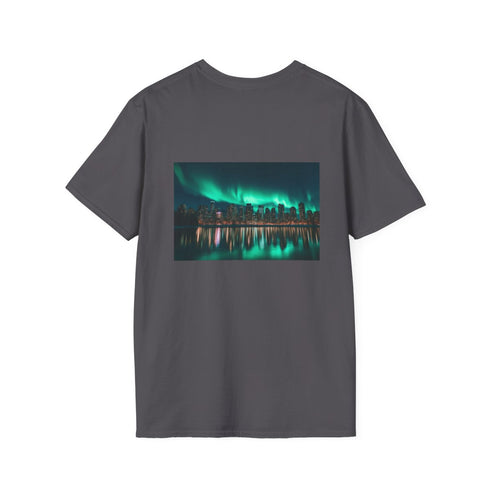 Aurora Skyline Cityscape T-Shirt Design