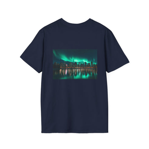 Aurora Skyline Cityscape T-Shirt Design