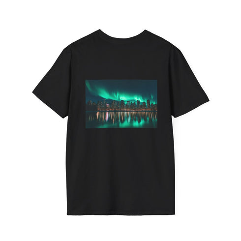 Aurora Skyline Cityscape T-Shirt Design
