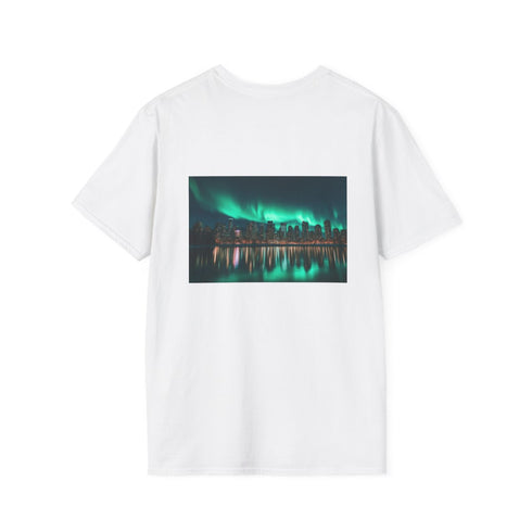 Aurora Skyline Cityscape T-Shirt Design