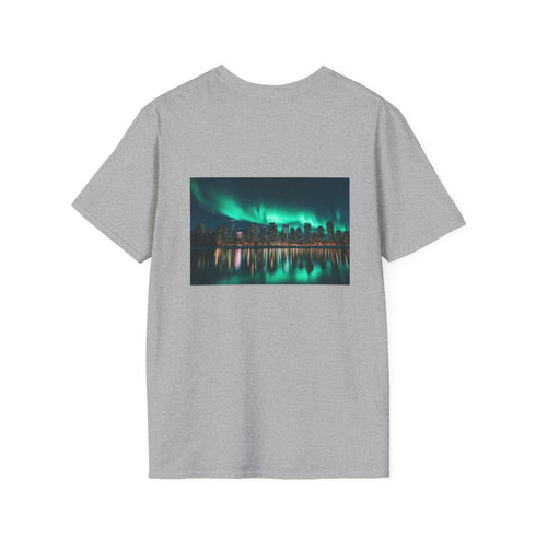 Aurora Skyline Cityscape T-Shirt Design