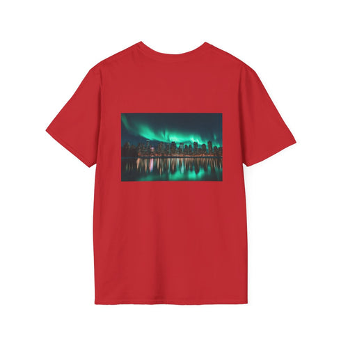 Aurora Skyline Cityscape T-Shirt Design
