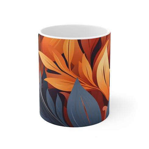 "Autumn Foliage & Wildflower Mug"