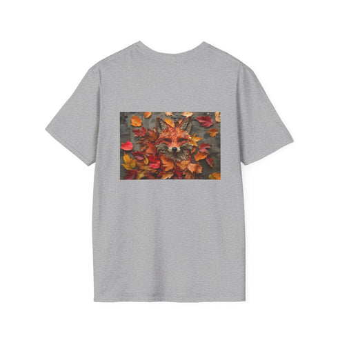 Autumn Leaf Fox Design T-Shirt