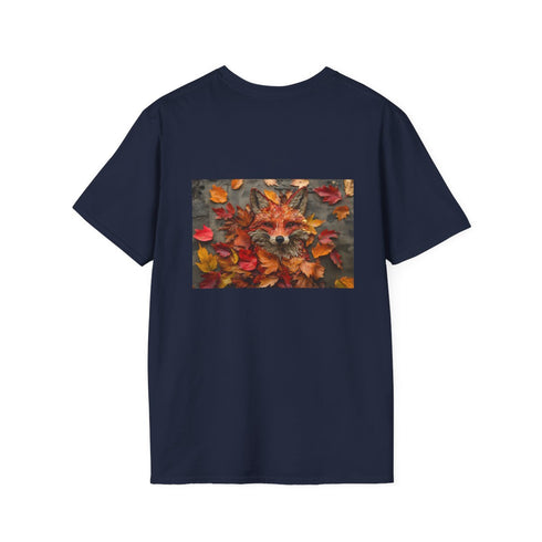 Autumn Leaf Fox Design T-Shirt