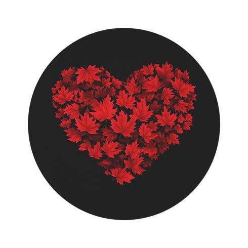 "Autumn Love Heart Rug"