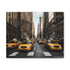 Vibrant New York Cityscape Canvas Print: Yellow cabs, bustling streets, iconic skyline.