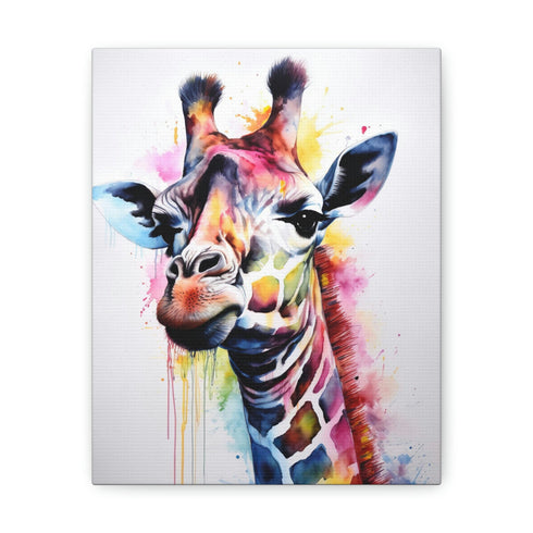 Giraffe Adoption Canvas: Lifelike African Icon Art for Home Decor.