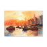 Vibrant Hong Kong skyline canvas print with captivating sunset hues.