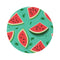 "Bacano Go Watermelon Round Rug: Tropical Color Explosion"