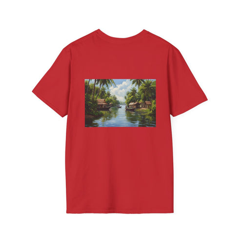 Backwaters Bliss Tee: Intricate Kerala Scene