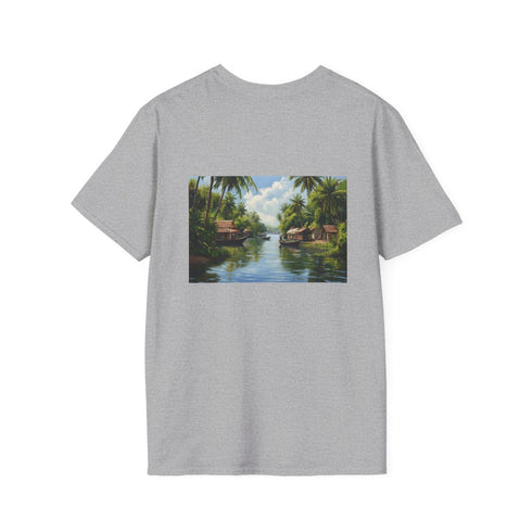Backwaters Bliss Tee: Intricate Kerala Scene