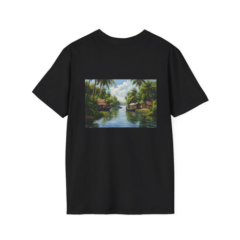 Backwaters Bliss Tee: Intricate Kerala Scene