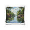 "Backwaters Kerala Painting Pillowcase: Tranquil Maze"