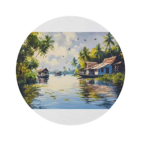 "Backwaters Kerala Round Rug"
